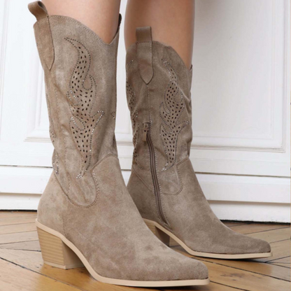 Santiags Beige Paillettes