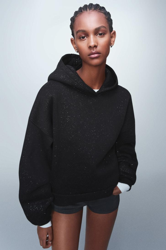 Hoodie Noir Pailettes