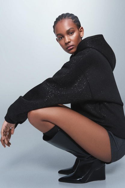 Hoodie Noir Pailettes